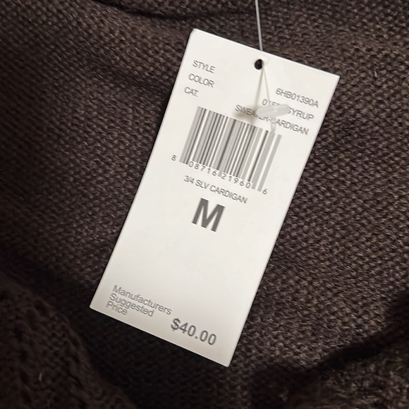 NWT Carolyn Taylor wrap sweater, size M - Picture 4 of 5